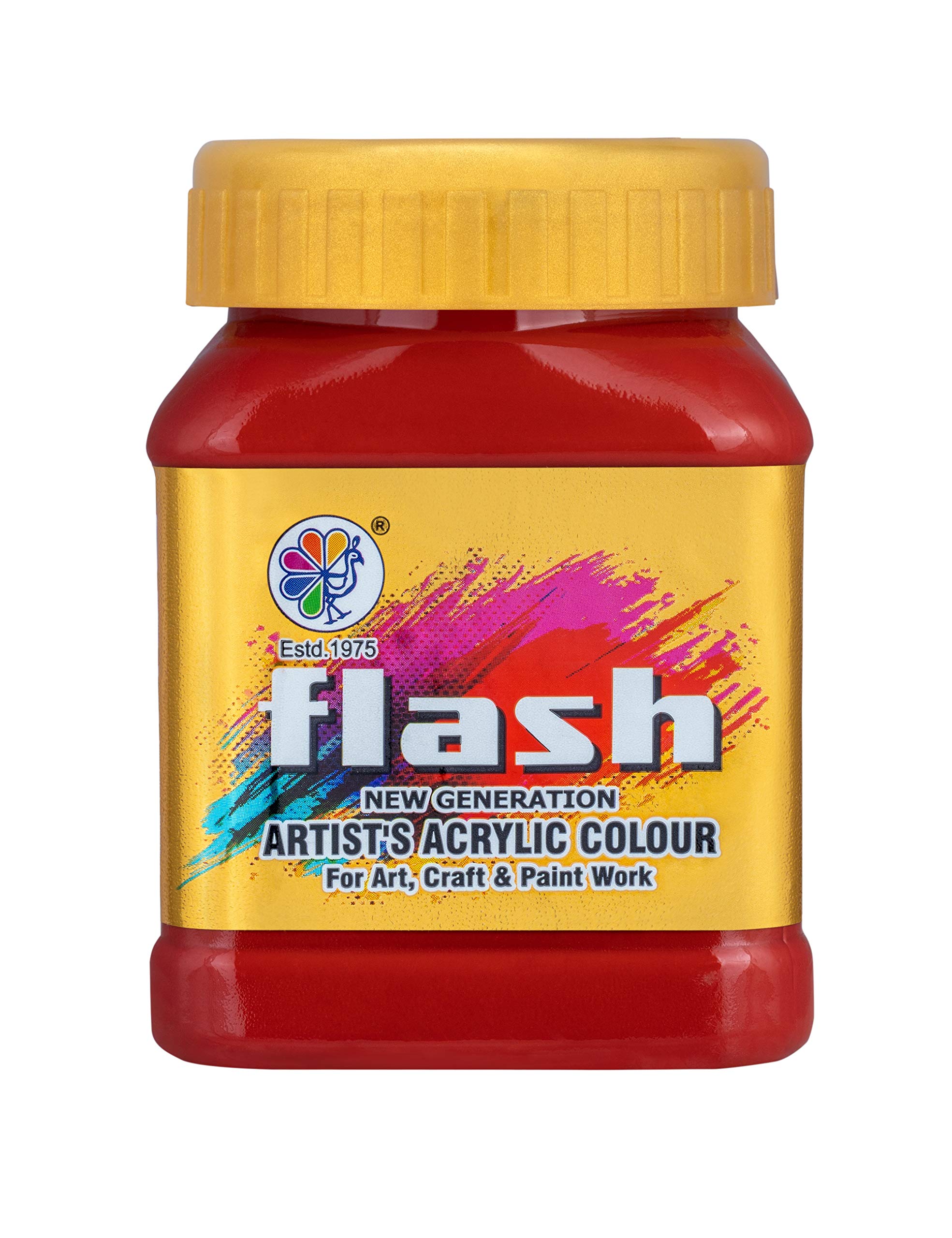Flash Acrylic Colour (Crimson Red, 200 ml)