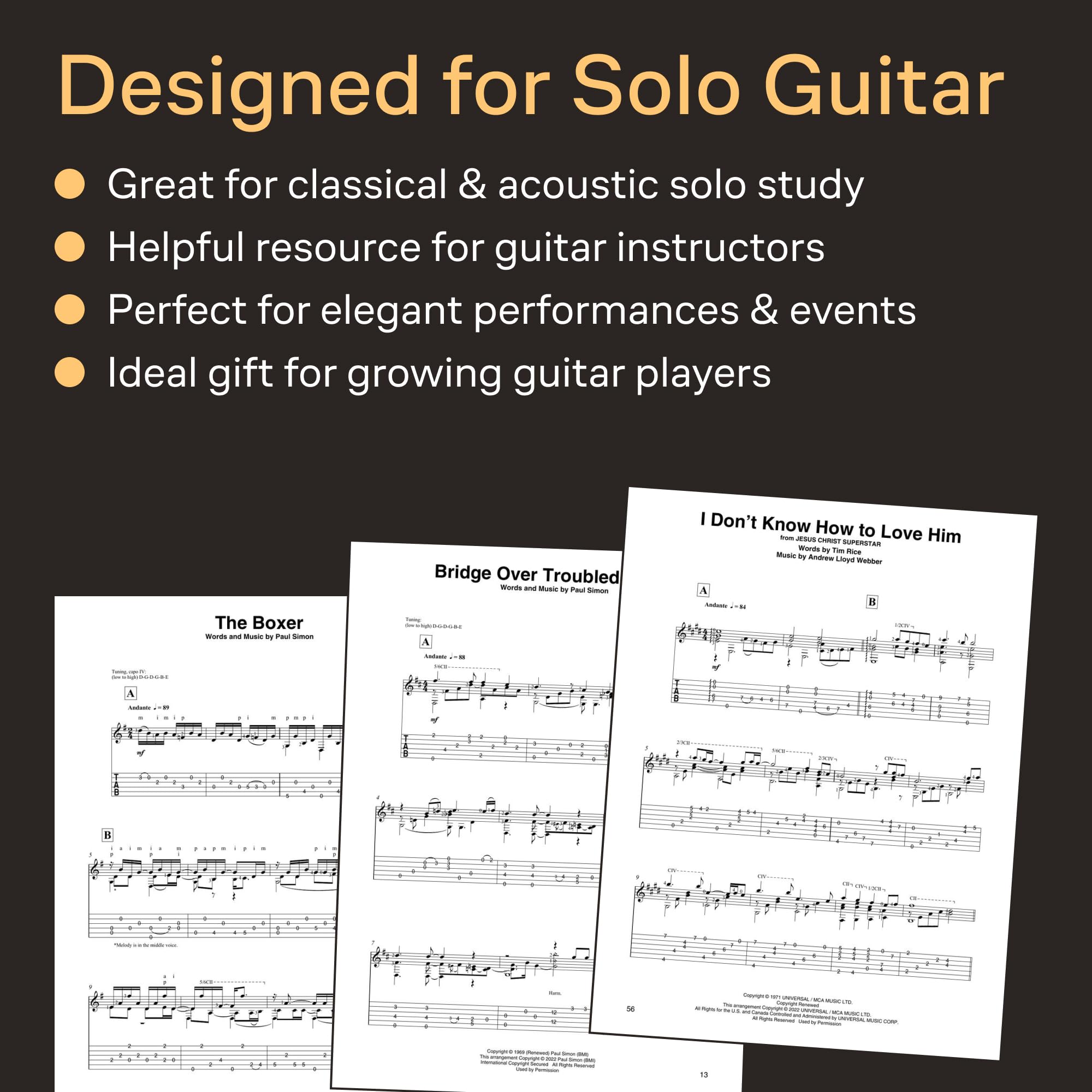 Classical Guitar Music for the Solo Performer. Enthält Online-Audio: 20 Popular Songs Superbly Arranged in Standard Notation and Tab, Includes Downloadable Audio