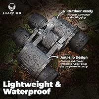 Vista 5 de Prismáticos de 10 x 50 para adultos de alta potencia, prismáticos gran angular con lente antirreflectante a prueba de niebla, impermeable, al aire