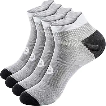 PAPLUS Ankle Compression Sock for Men and Women 2/4/6 Pairs, Low Cut Compression Running Sock with Ankle Support