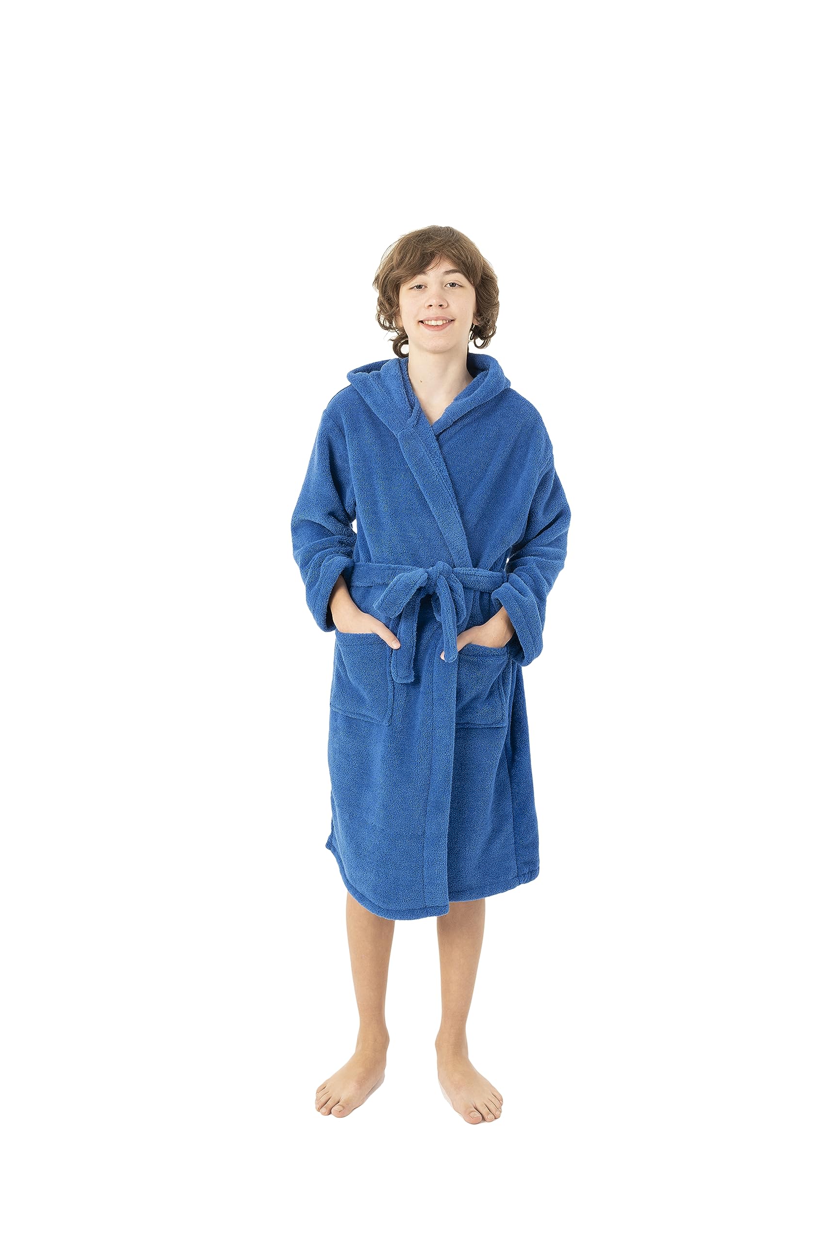 BC Bare Cotton Kapuzenmantel aus Mikrofaser-Fleece für Jungen, Königsblau