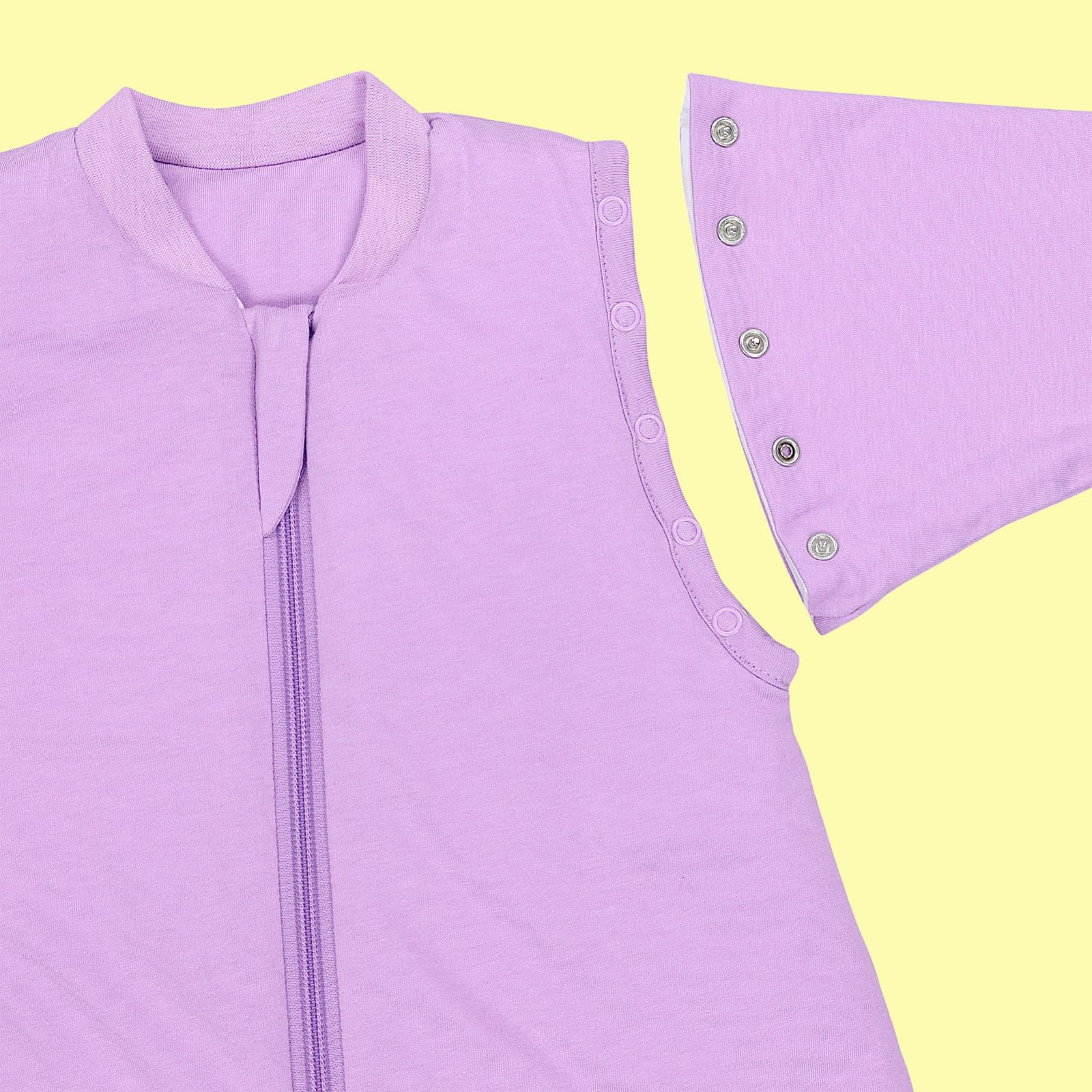 schlummersack Baby Kinder Schlafsack Ganzjahr 130 cm Lavendel | annehmbare Ärmel, gefüttert, Ganzjahresschlafsack, 2.5 Tog