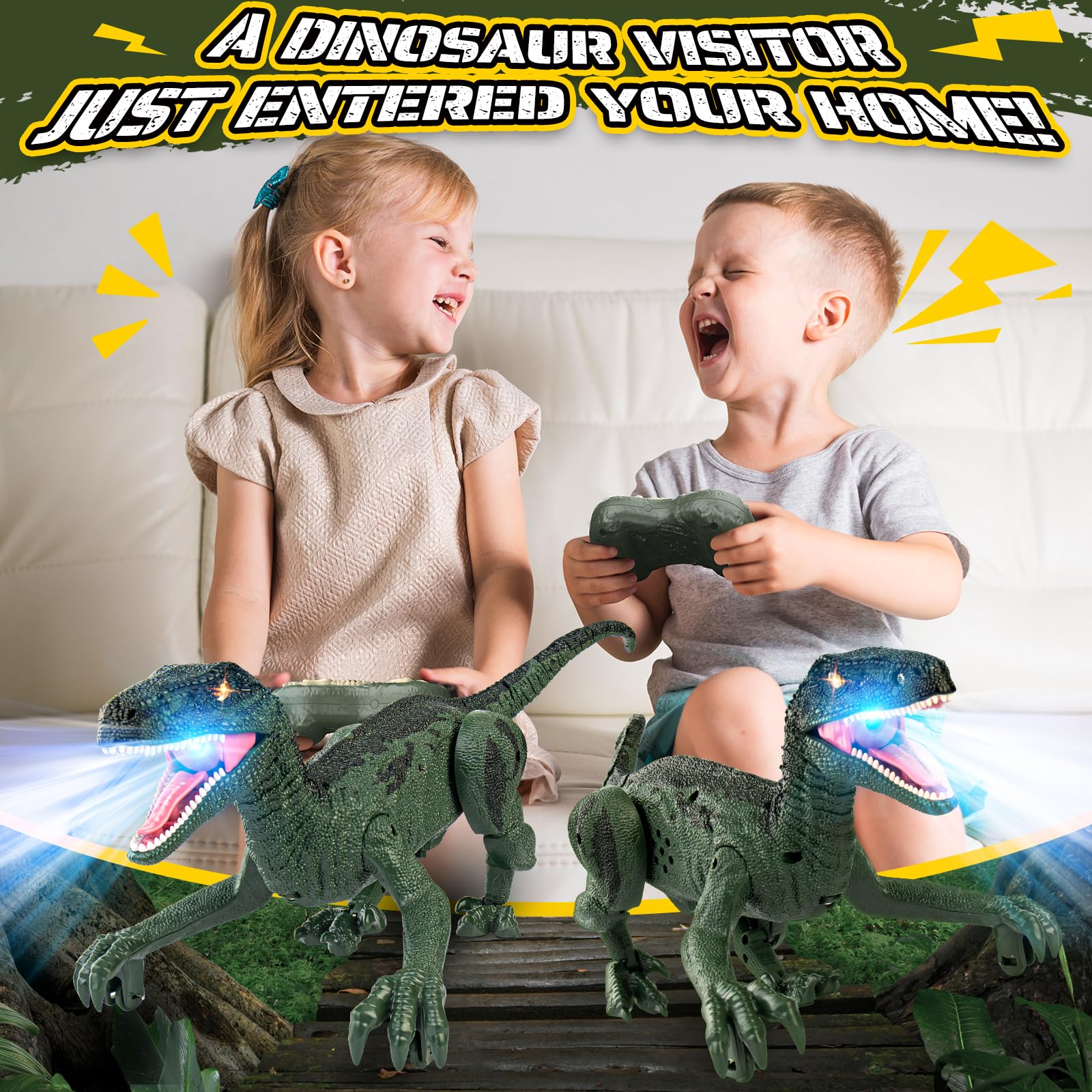 Remote Control Dinosaur Toys - Walking & Roaring -5 Remote Control Dinosaur Toys - Walking & Roaring -5