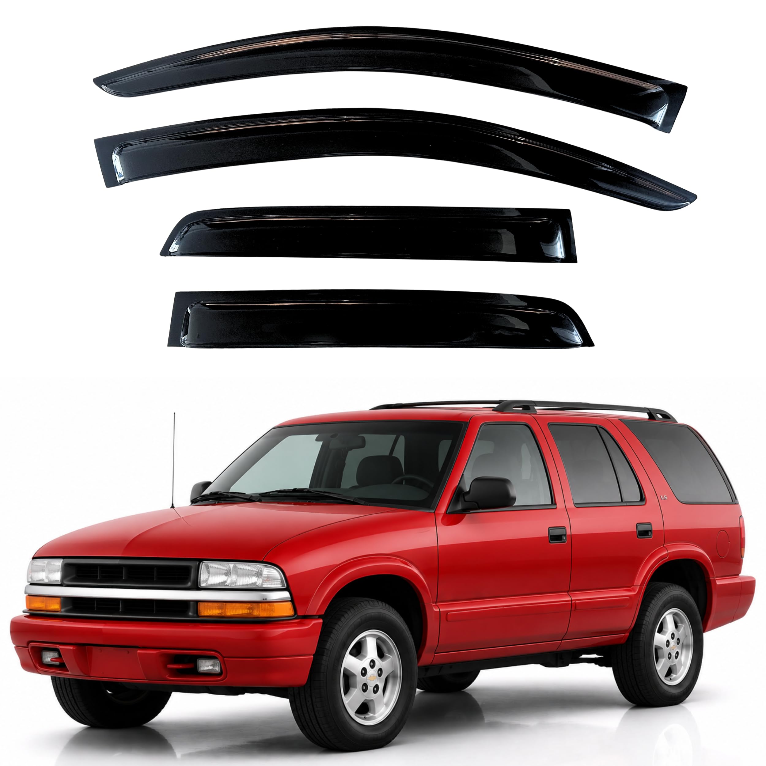 KPY Rain Guards Fit for 1995-2005 Chevy S10 Blazer/GMC S15 Jimmy
