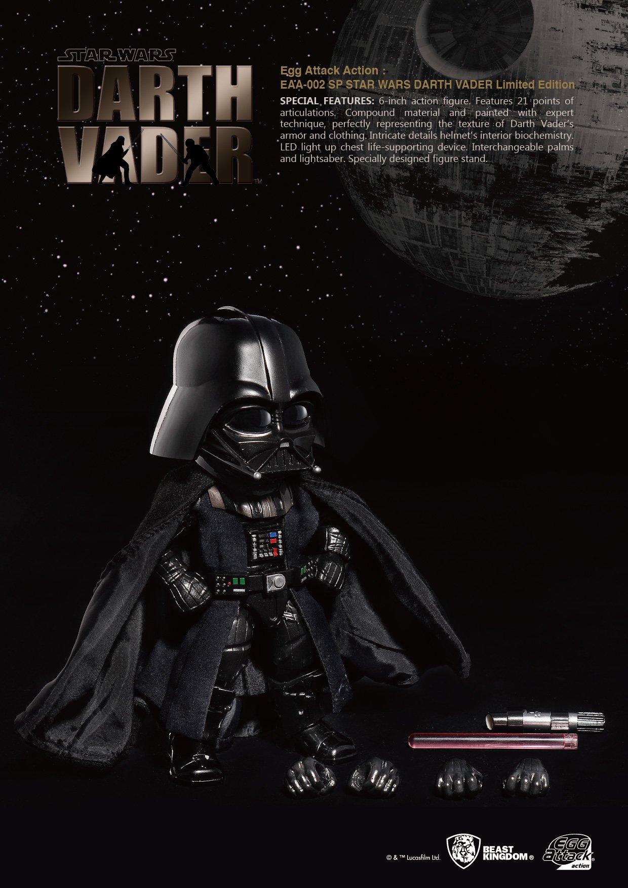 Beast Kingdom Egg Attack Action Darth Vader 