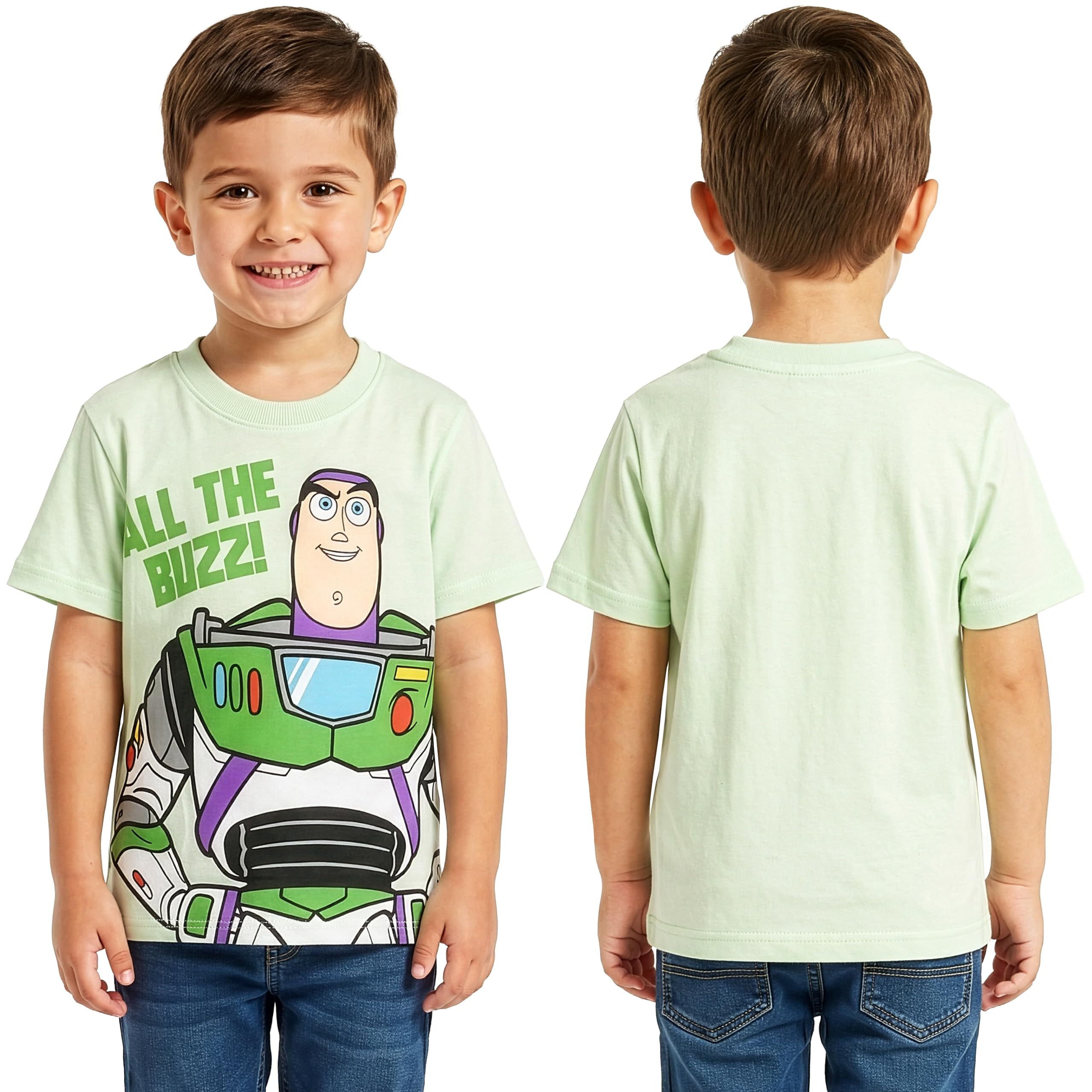 Disney Toy Story Zestaw 3 Koszulki Dla Chłopców, Koszulka Dziecięca Buzz Lightyear I Woody, Odzież Chłopięca