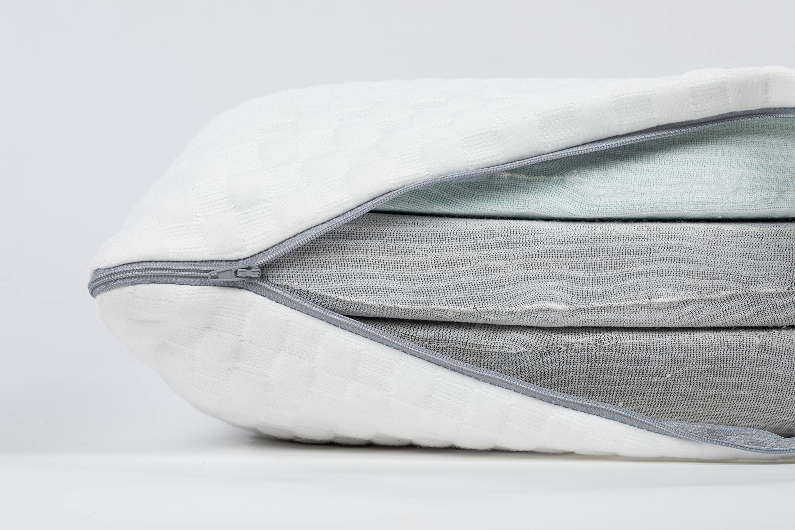 SEASONS - Almohada Viscoelástica Modelo Premium, 70 cm, Multitalla, Almohada Modular Personalizable, Tejido Strech, Doble Funda, Antiácaros y Antibacterias, Fabricado en España