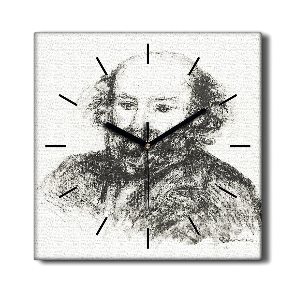 Horloge sur toile décoration le salon motif croquis dessin moderne