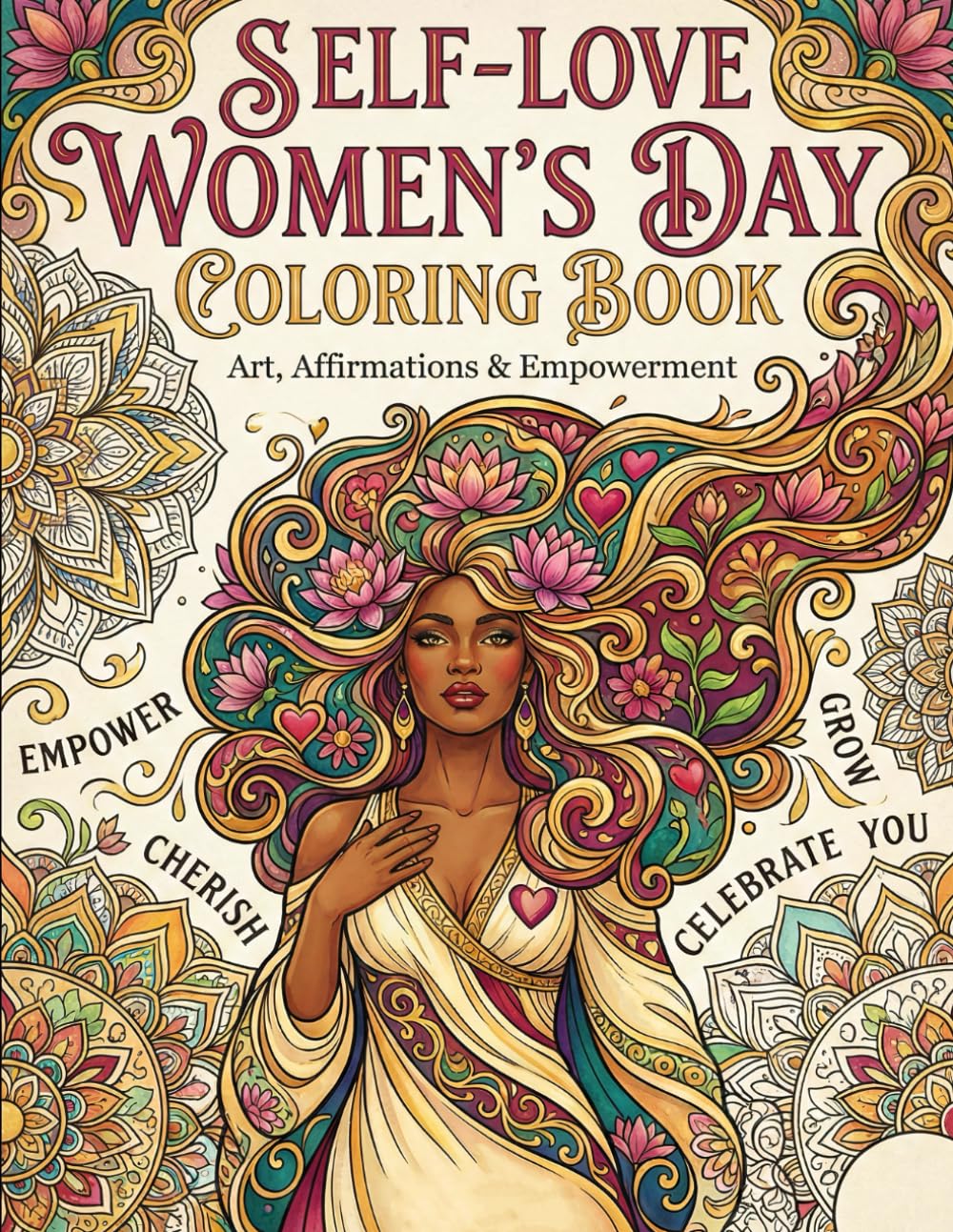 Self Love Coloring Book: Celebrate Women's Day with 50+ Empowering Coloring pages For Womens (Women’s Day Coloring Book Series)