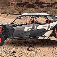 Vista 9 de A & UTV PRO Nerf Bars - Deslizadores de rocas para Can-Am Maverick X3 MAX 2017-2025 de 4 plazas, barras laterales combinadas para árboles, tubo