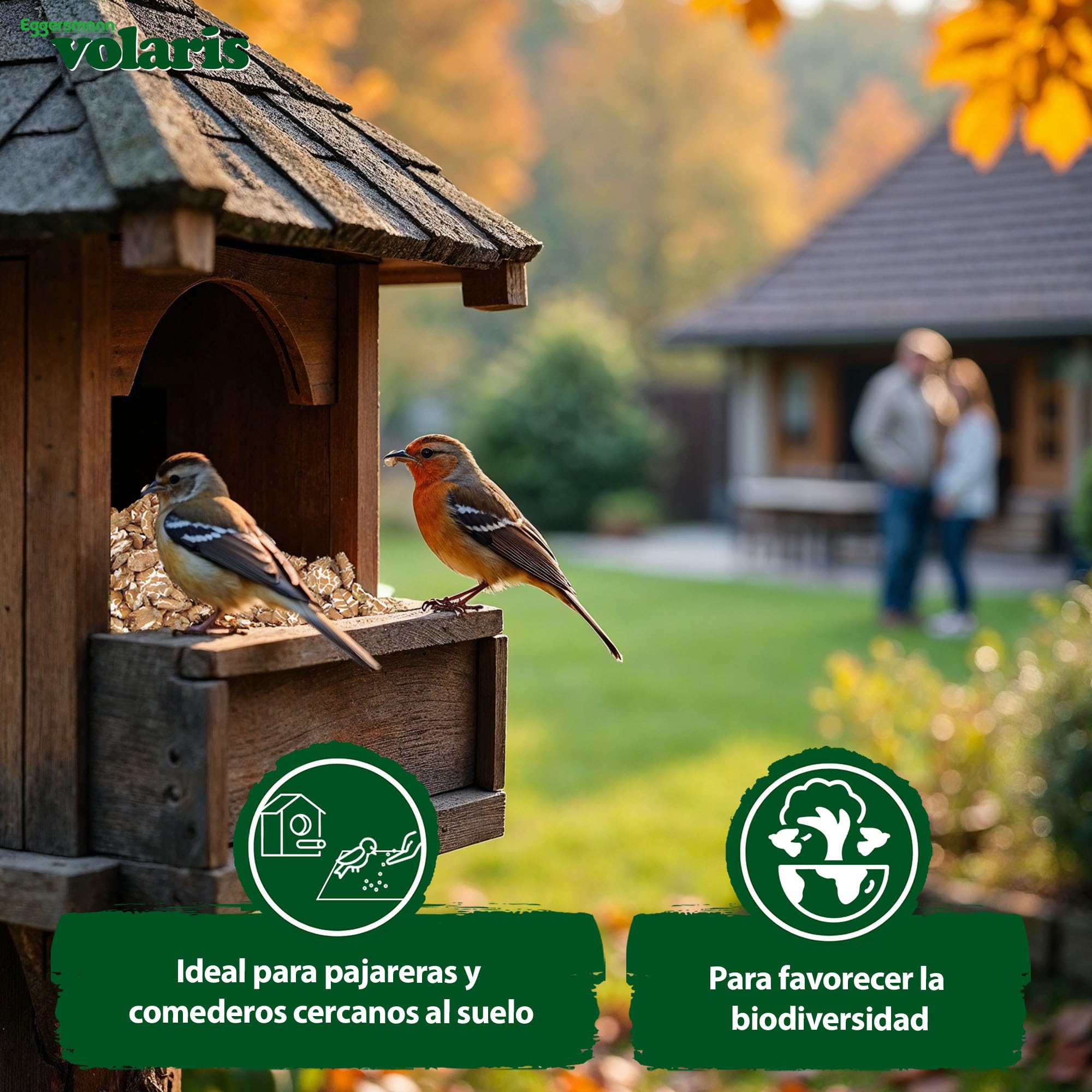 Eggersmann volaris Copos de Trigo de 2 kg – Alimento nutritivo para Aves Silvestres – Trigo Natural Ideal como alimento para Aves, Pollos y roedores – Alimento para Aves Silvestres Todo el año y Rico | Alimento nutritivo para aves silvestres – Trigo natur