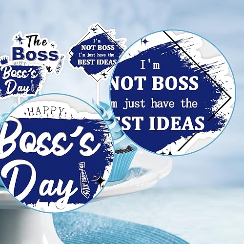 Miniatura 4 de Suministros de fiesta para el día del jefe, adornos para magdalenas, 6 mejores suministros de fiesta de jefe, decoraciones para magdalenas, regalos