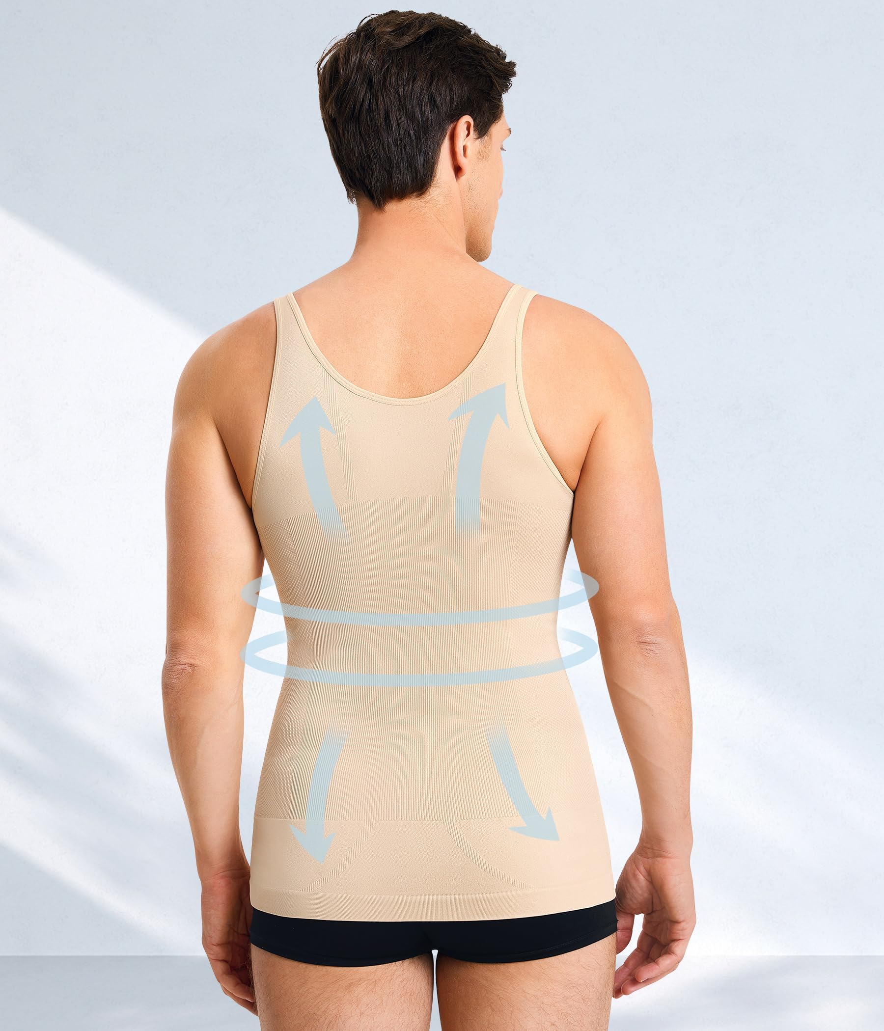 Canotta Dimagrante Uomo T Shirt Modellante Canotta Contenitiva Snellente Shapewear Maglietta Compressione Canottiera Sportiva Fitness