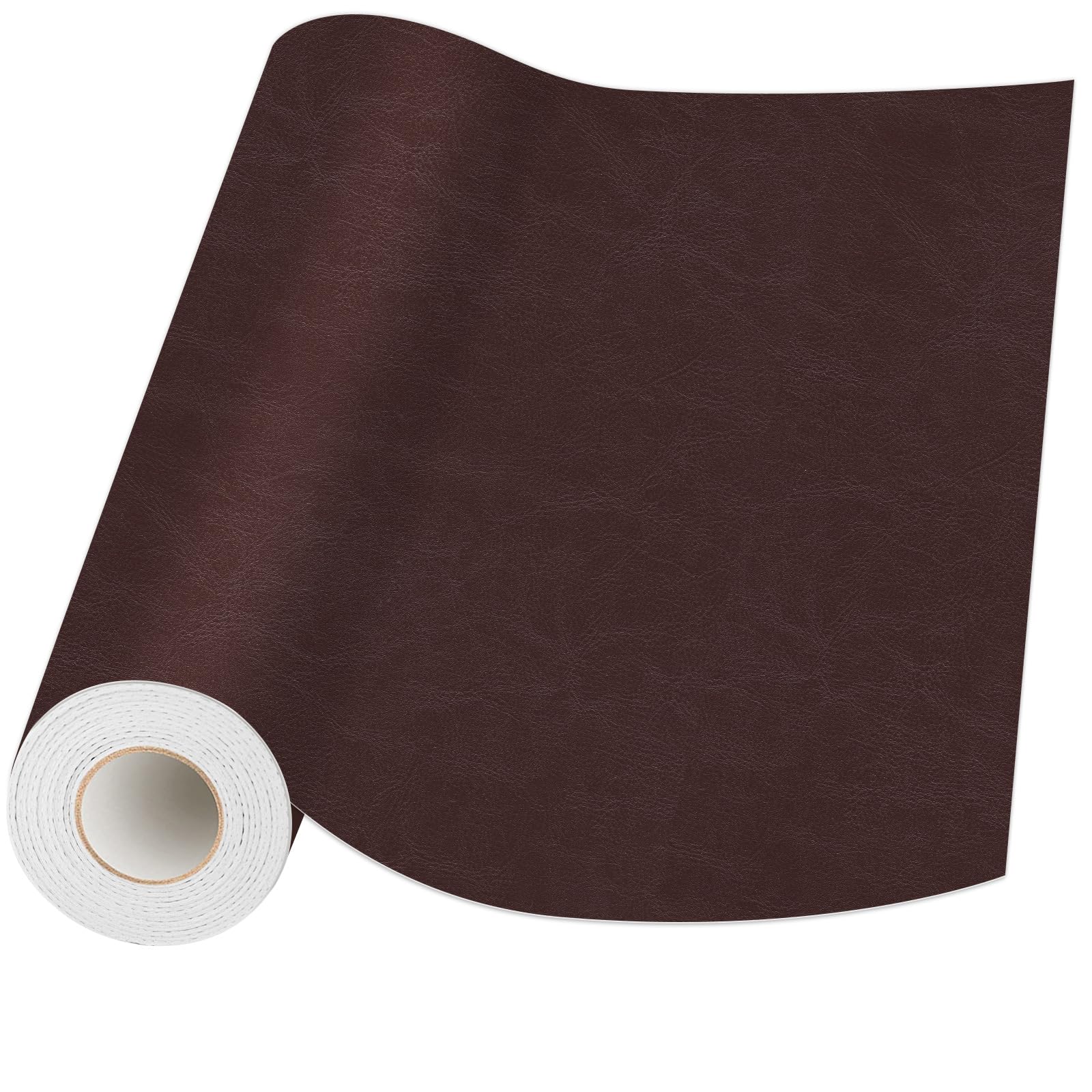 Leather Patches for Furniture,17X79inch Self Adhesive Repair Patch, Repair kit for Furniture, Couch,Car Seat,Motorcycle seat,Loveseat (Brown-Smooth