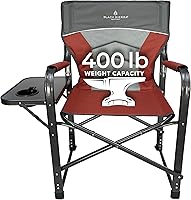 Vista 1 de XL Directors Chair with Foldable Side Table, Heavy Duty Camp Chair supports 400 Lbs, Oversize Outdoor Folding Seat with High Back and Padded