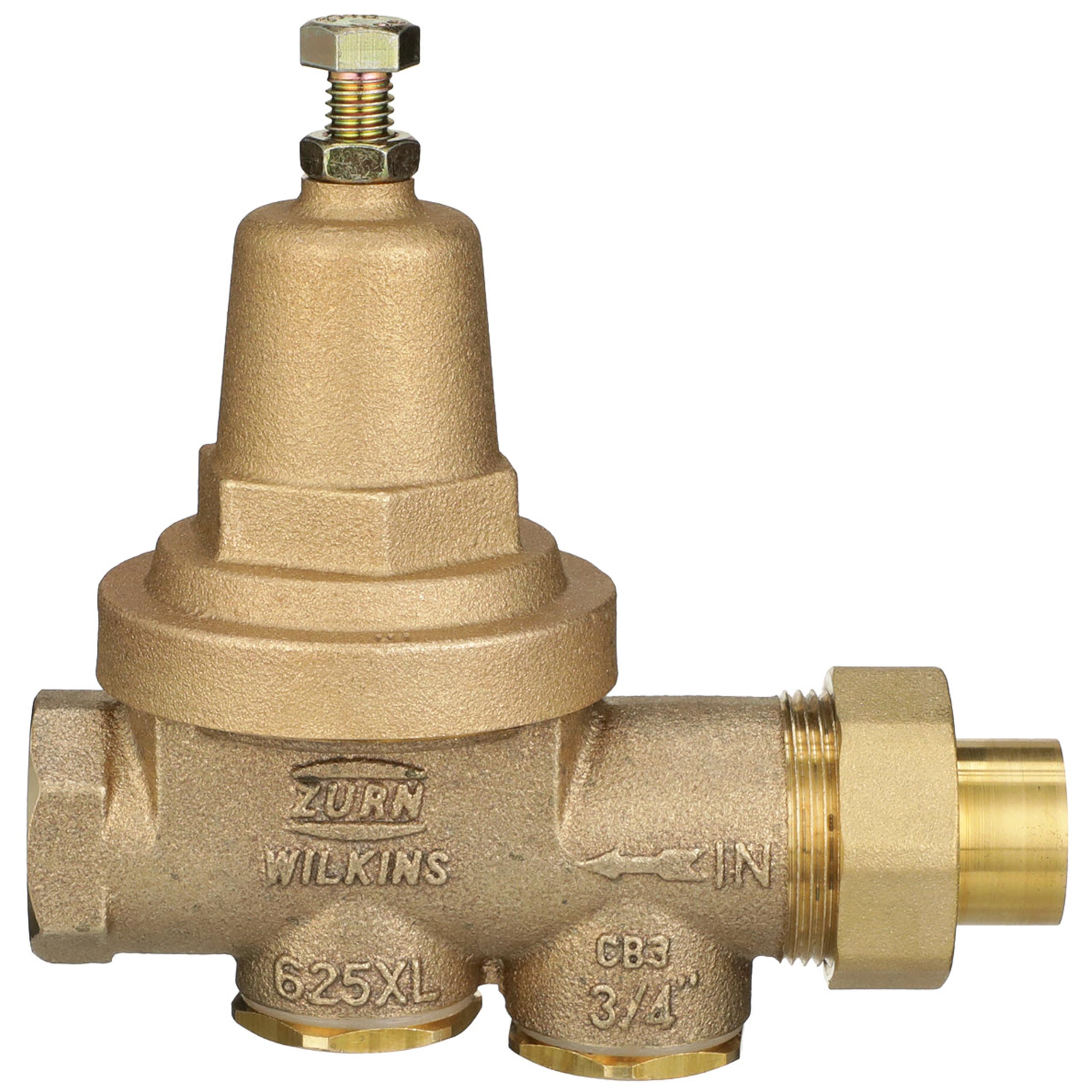 Zurn 34-625XL Wilkins - Válvula reductora de presión de agua de repuesto para competidor de 0,75 pulgadas con válvula de retención y filtro integral, regulador de 1,9 cm