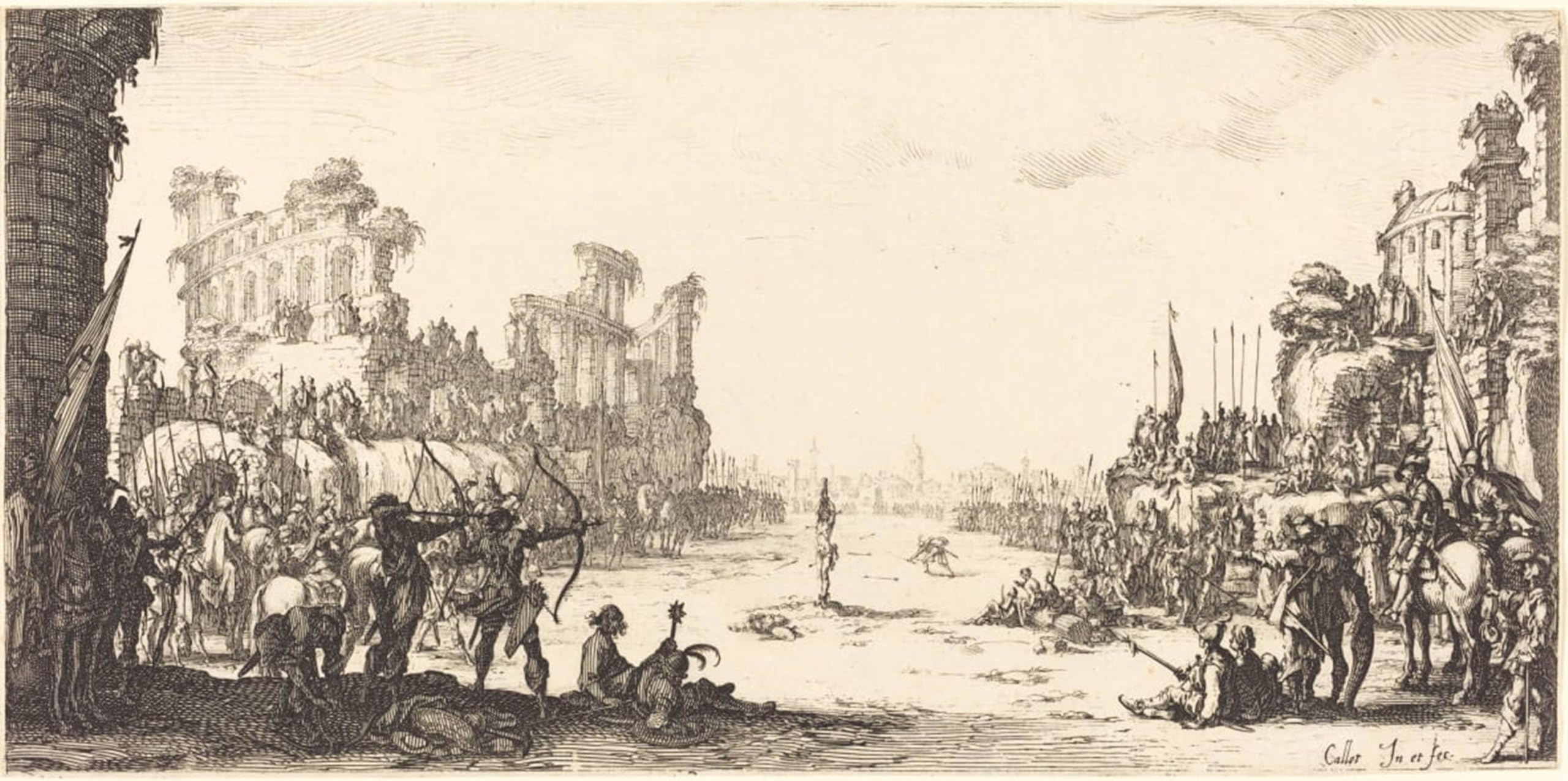 ARTXLXXBN Famous Print Painting Colorful Art Print the Ordeal by Jacques Callot Canvas Art Decorations for Home Decor 60x90cm