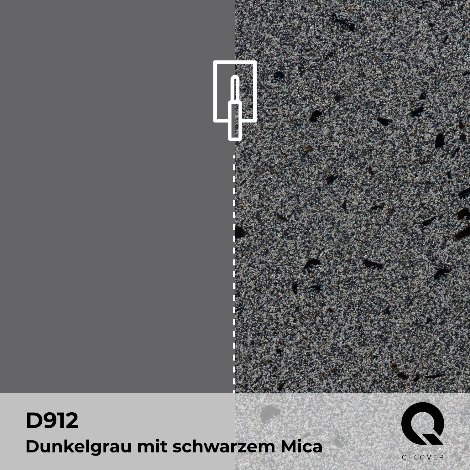 Quarzgrund für Dekorativer Putz mit Mica Dunkelgrau D912 15KG | Acrylatdispersion Grundiermittel Innen & Außen für Wände und Decken Grundierung Schutz Mosaikputz ca. 0,3-0,4 KG/m2