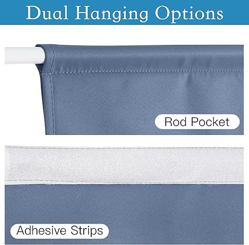 Miniatura 77 de RYB HOME Cortinas de oscurecimiento de habitación para puerta francesa, cortinas de ventana para puertas de vidrio, aislamiento térmico, cortina