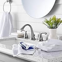 Vista 9 de Yaxa Basics Paquete de 12 toallitas suaves y absorbentes, 100% algodón de secado rápido, color blanco, de 12 x 12 pulgadas