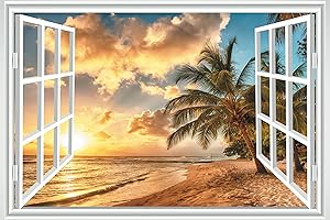 32"x48" Peel and Stick Window Wall Decal: Transform your wall into a...