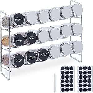 Set 12 Barattoli Spezie 90 Ml - Vetro, Acciaio, Coperchio Forato - Foto 12