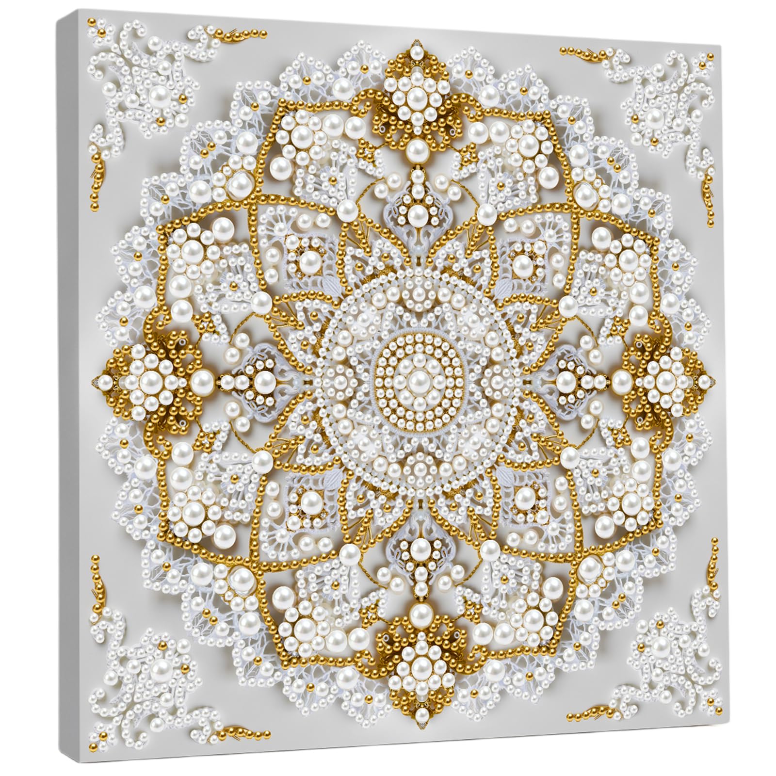 DIY Pearl Painting Art Kits for Adults Beginners Home Wall Decor Pearl Gem Paintings Picture Arts Craft 25x25cm with Frame (ZZH001)