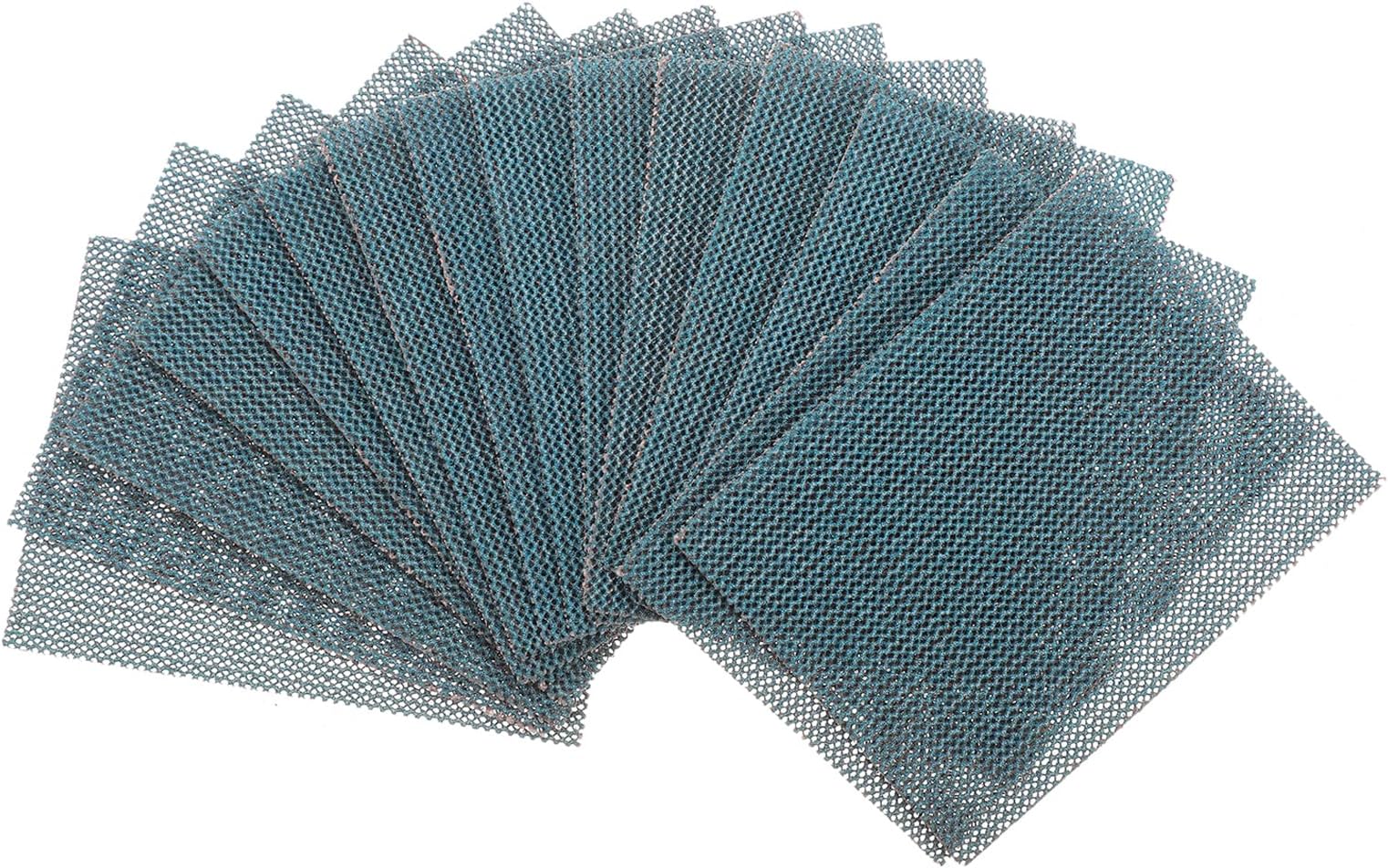 Generic 15pcs Mesh Sanding Sheets 120 Grits 3" x 4" Ceramic Abrasive Wet Dry Sandpaper Dust-Free Hook and Loop Abrasive Pads for Car Woodworking Metal Polishing & Grinding