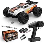 Jetwood 1:18 Échelle Tous les terrains RC Voiture JC18W, 36 KPH Haute vitesse 4WD Véhicule électrique avec 2.4 Télécommande GHz, 4X4 Camion hors route étanche avec deux batteries rechargeables
