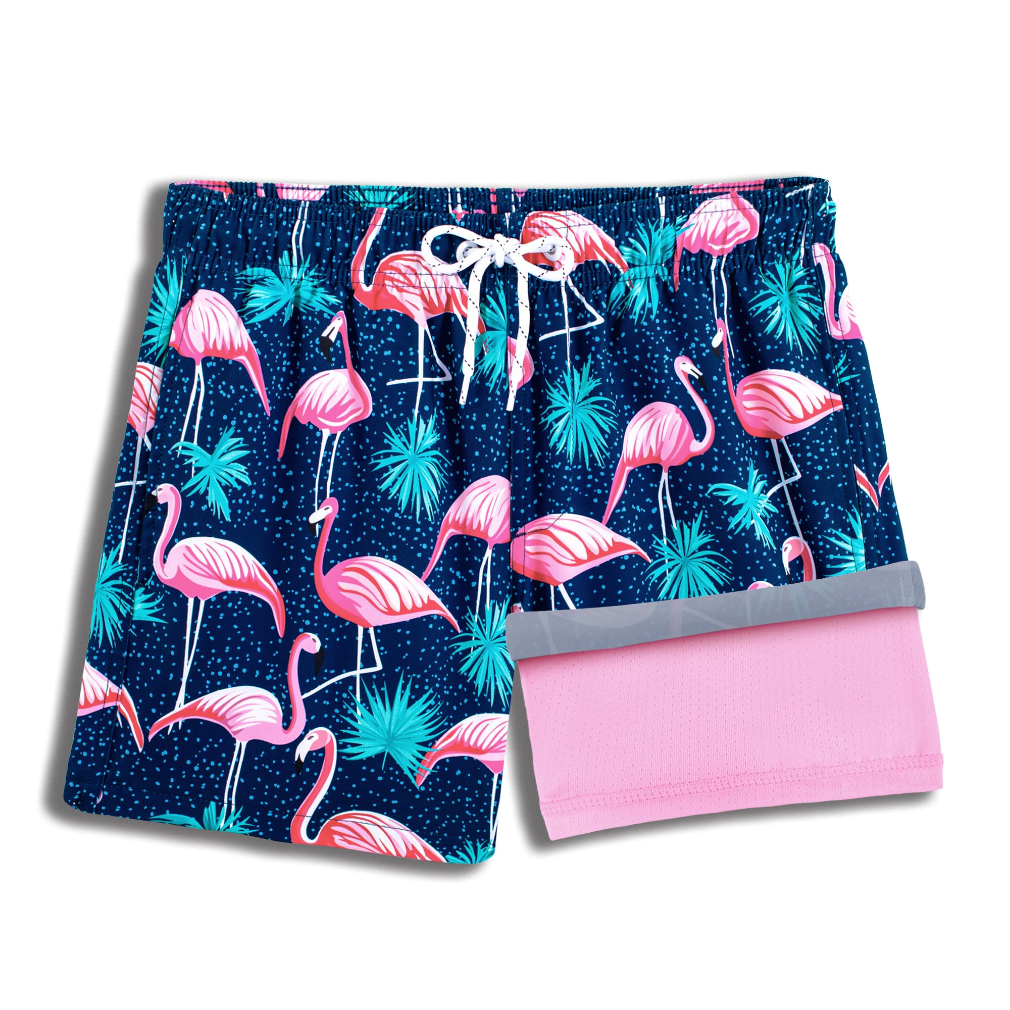 BRISIRA Boys Swim Trunks Bathing Suit Compression Boxer Brief Liner Swim Shorts Swimsuit Anti-Chafe Toddler Kids Youth Teen