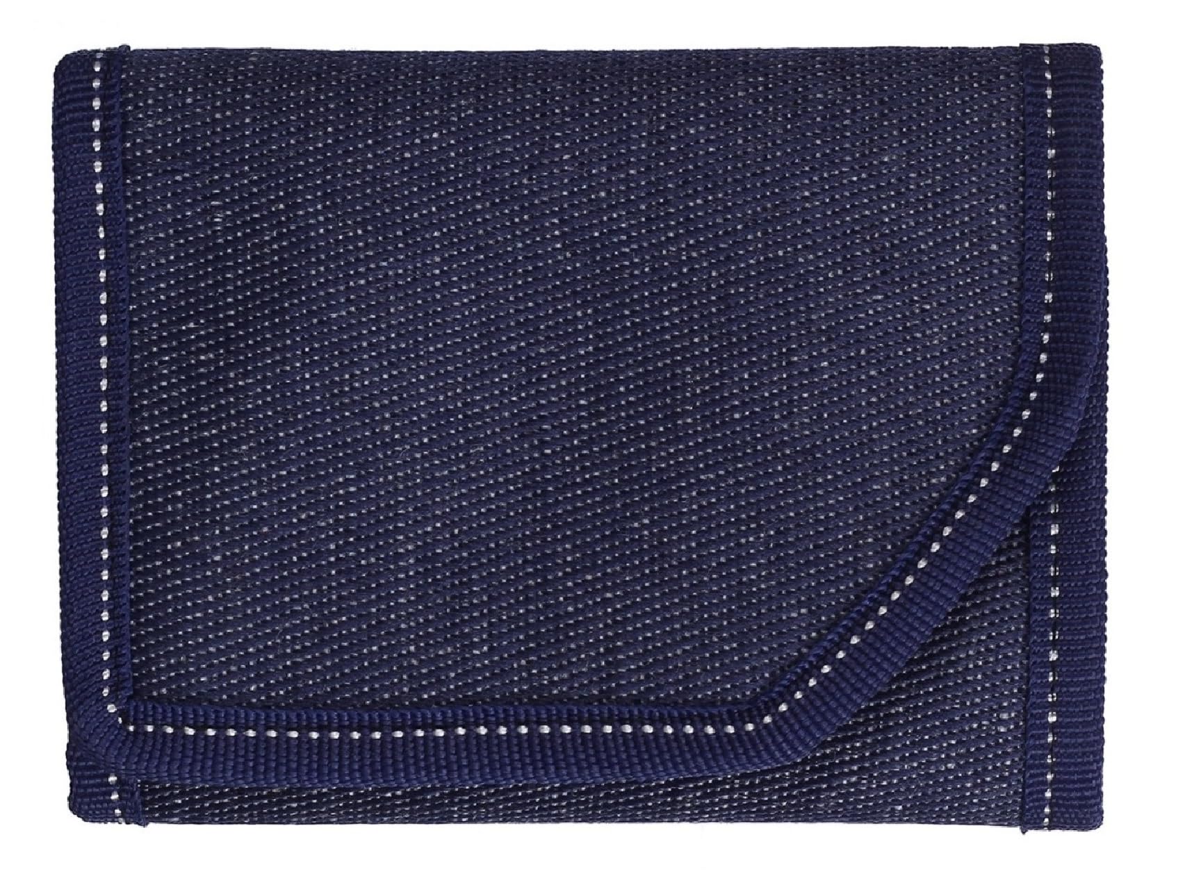 Denim Fabric Unisex Designed Compact Wallet (Singl Walet With Brand Box), Blue-image-46
