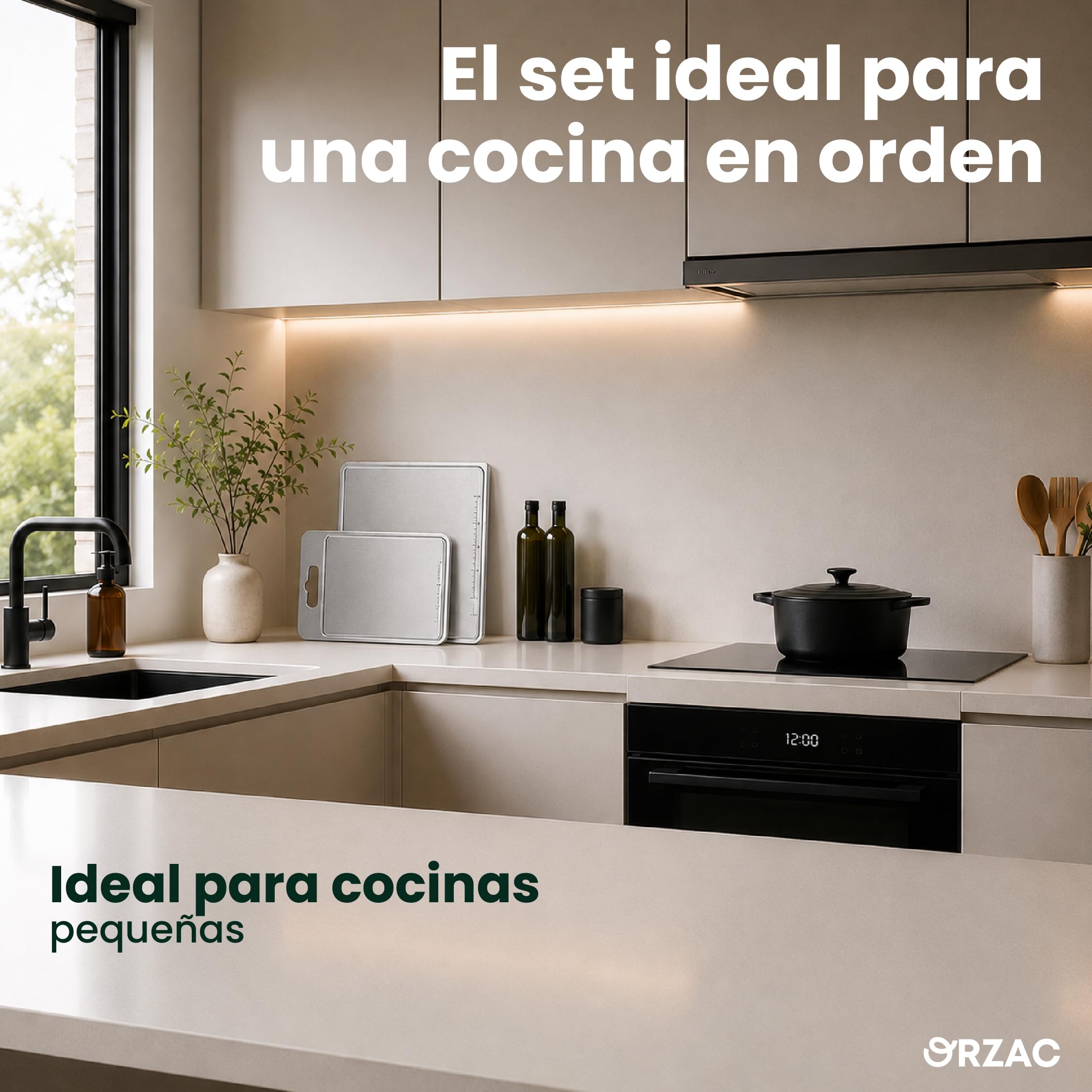 Tabla de Cortar Acero Inoxidable 2 Uds | 40x30 y 35x25 Cm
