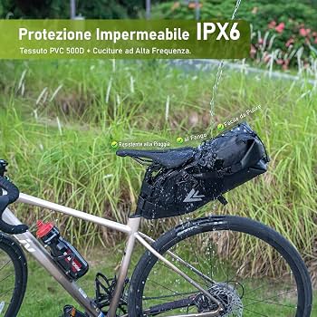 RIDENOW Borsa da sella per bicicletta in poliuretano riciclato