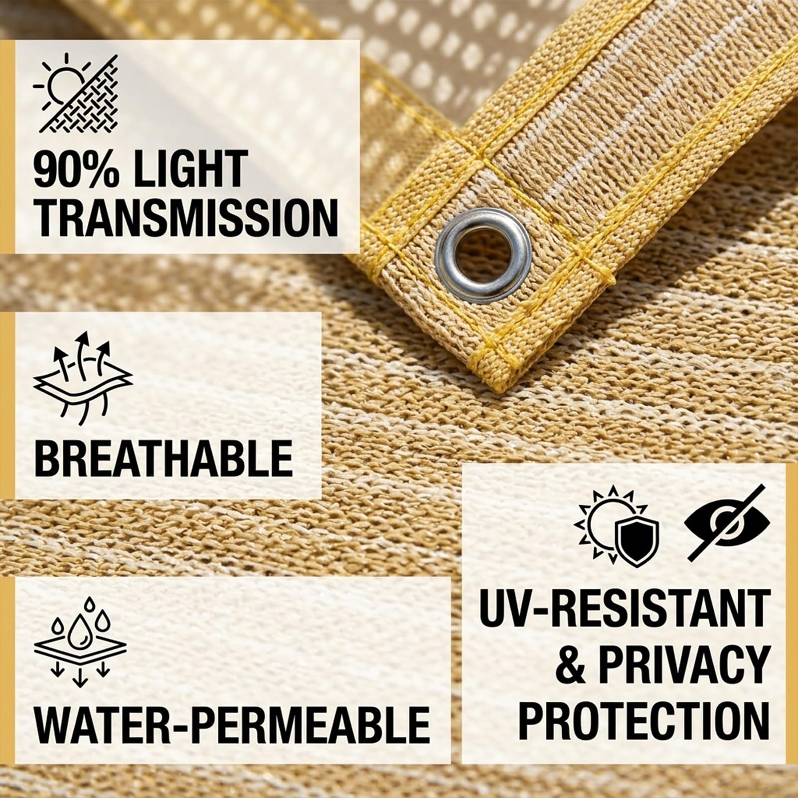 Siatka zacieniająca do szklarni, 90%, ochrona przed promieniowaniem UV, do ogrodu, pergoli, szklarni, na zewnątrz, biała, 200 x 215 cm