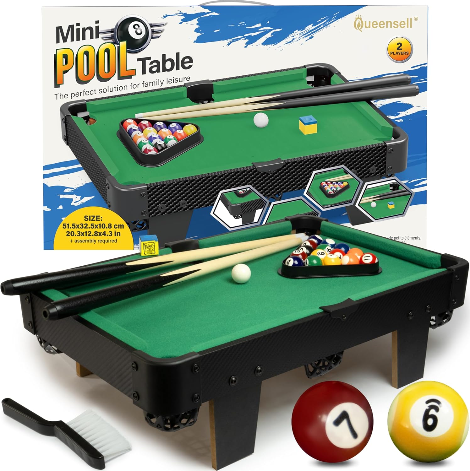 Mini Pool Table for All Family – 20-Inch Small Pool Table