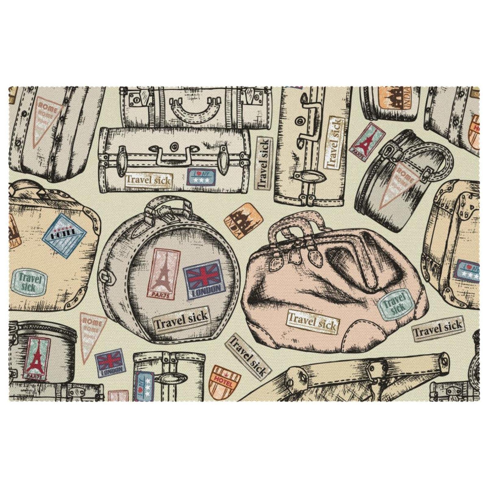 Sets de table vintage résistants à la chaleur lot de 6 protections antidérapantes pour repas