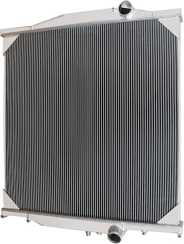 Radiador para 1996-2009 Volvo VN VNL VNM WC WI WX 1003406 1003424 y 2005-2007 Mack CXN 11.9L 6 Diesel, 2 filas de radiador de aluminio de