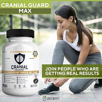 Cranial Guard Maximum Strength Brain Support Supplement, 60 Capsules, 30 Day Supply with Vitamins & Herbal Ingredients (2)