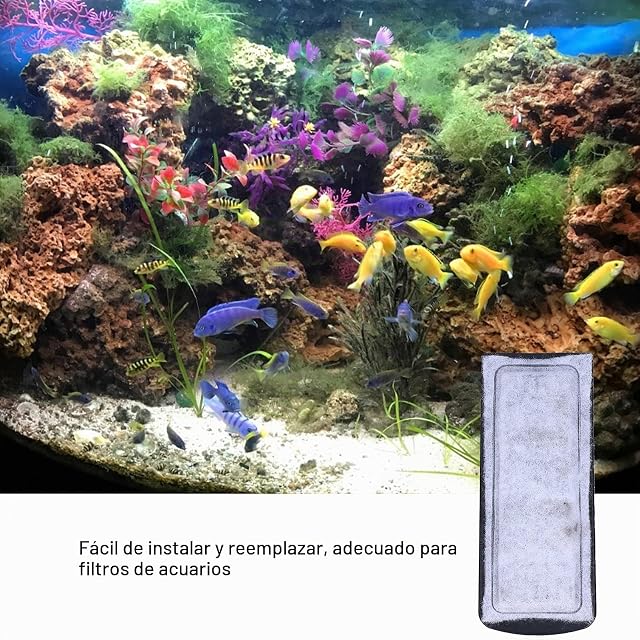 Foto 2 de 8 de Teror Filtro de algodón, 6 Piezas Filtro de Acuario Algodón de Repuesto Accesorio de Filtro montado…