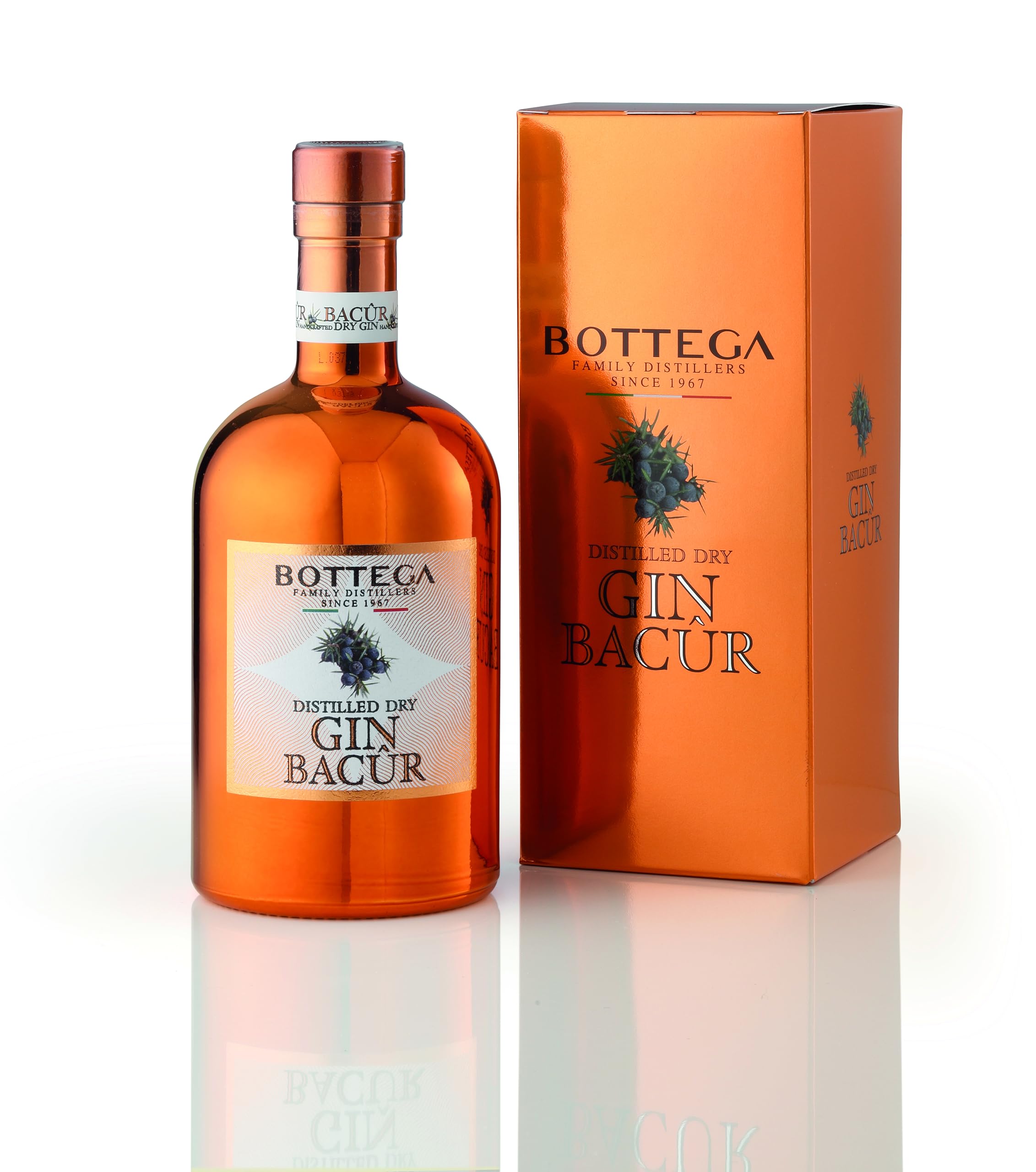 Bottega Distilled Dry Gin Bacûr with Gift Box - 500ml