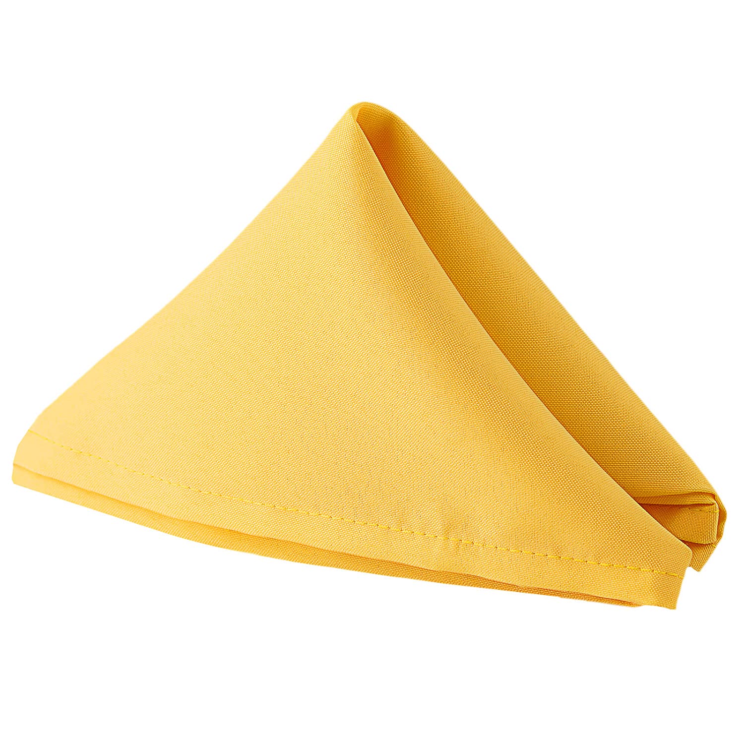 Trimming Shop 10Pcs Sunshine Cotton Polyester Table Napkins for Home, 20 inch Dinner Napkins with Hemmed Edges for Christmas Dinning, Wedding, Banquet, Party, Events, Lightweight & Machine Washable