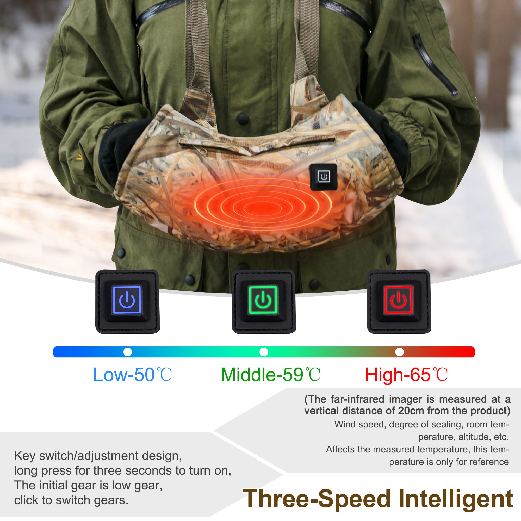 MDSTOP Heated Hand Muff, Electric Heating Hand Warmer Pouch, Suitable for Outdoor Hunting, Sports, Photography, Golf, Hike, Football, Snow Camping in Cold Winter Keep Warmth ?No-Battery?