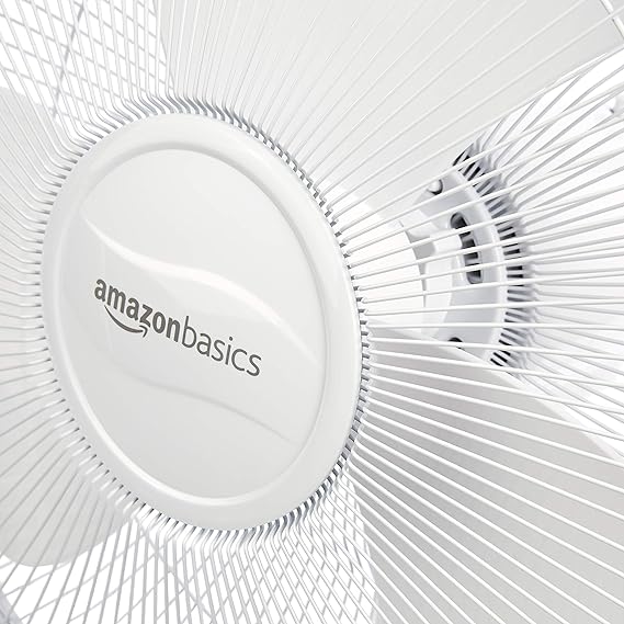 AmazonBasics High Speed Wall Fan, 55 Watt, Automatic Oscillation, 400