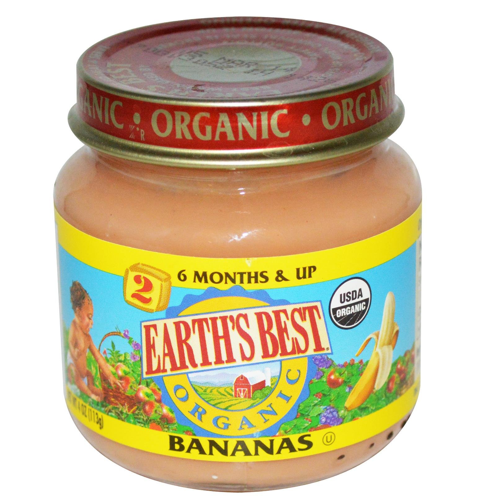Earth's BestStrained Banana Organic, 4 ozUSDA Organic
