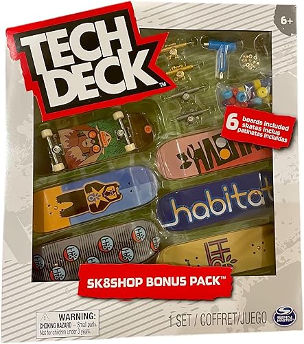 TECH DECK Sk8shop Bonus Pack Mini Finger Skateboard Multi (Hábitat (paquete de bonificación Sk8shop)