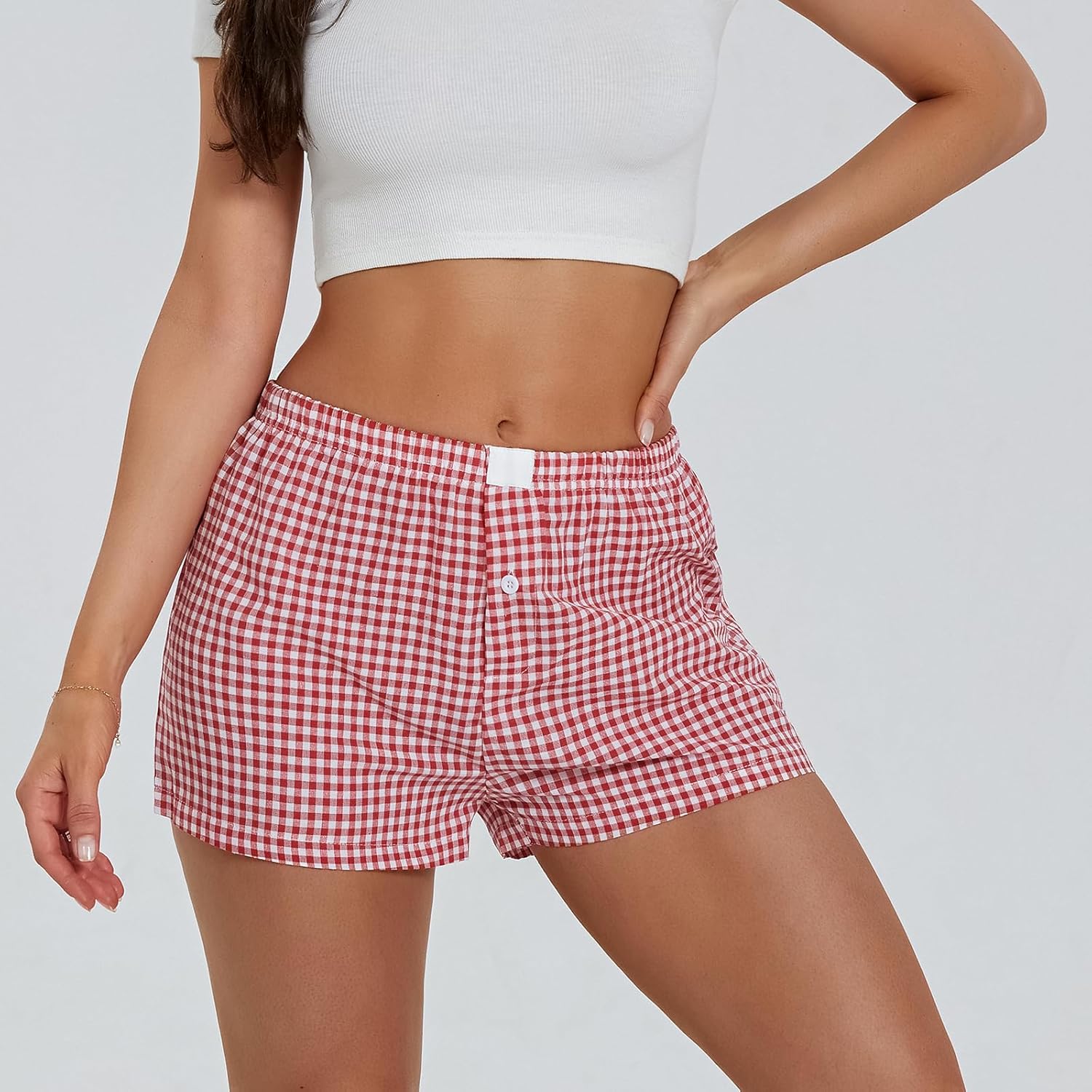 Women Gingham Boxer Shorts Y2k Cute Stripes Plaid Martinique Ubuy