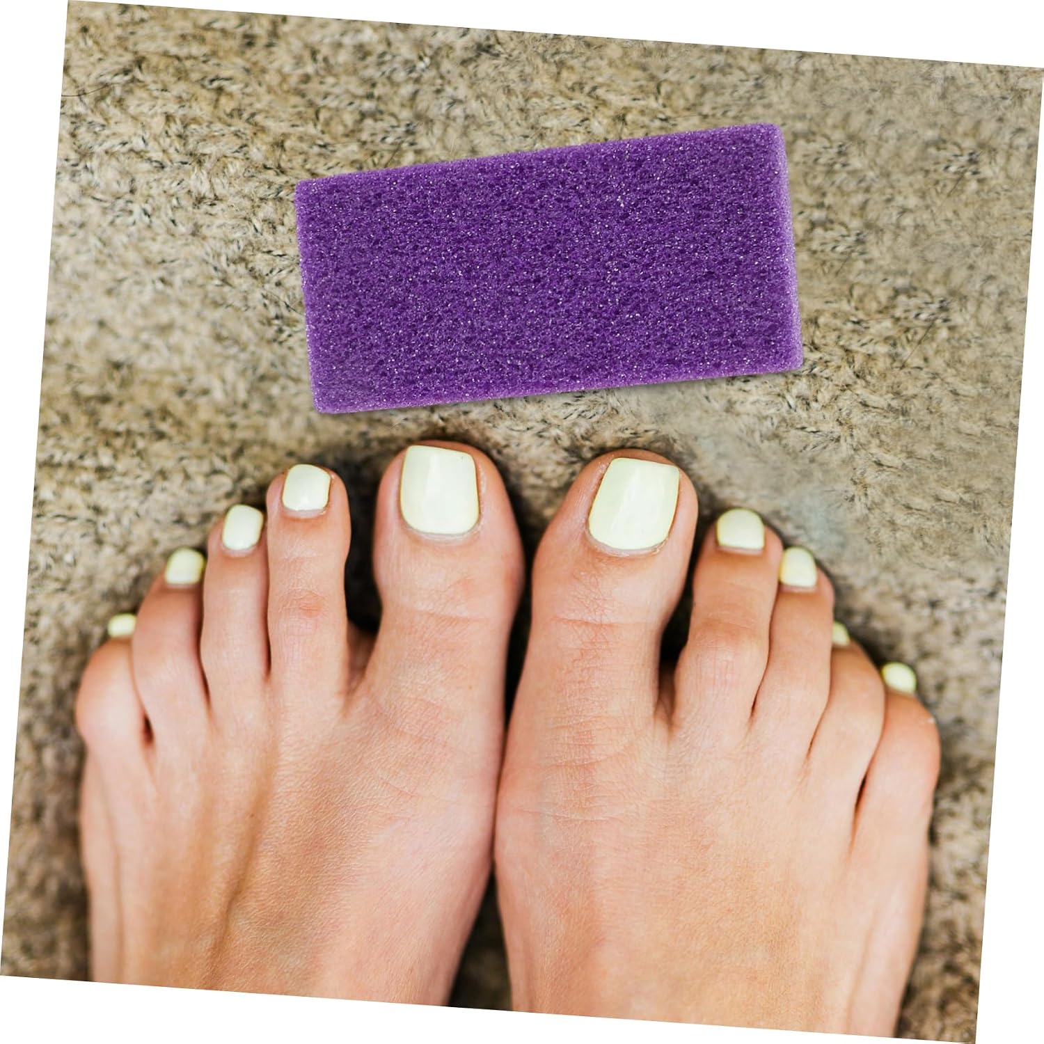 4PCS Natural Stone Foot Files Pumice Callus Removers with Comfortable Grip for Men and Women Dead Skin Scrapers to Exfoliate Feet and Promote Healthy Skin Pedicure Random Color