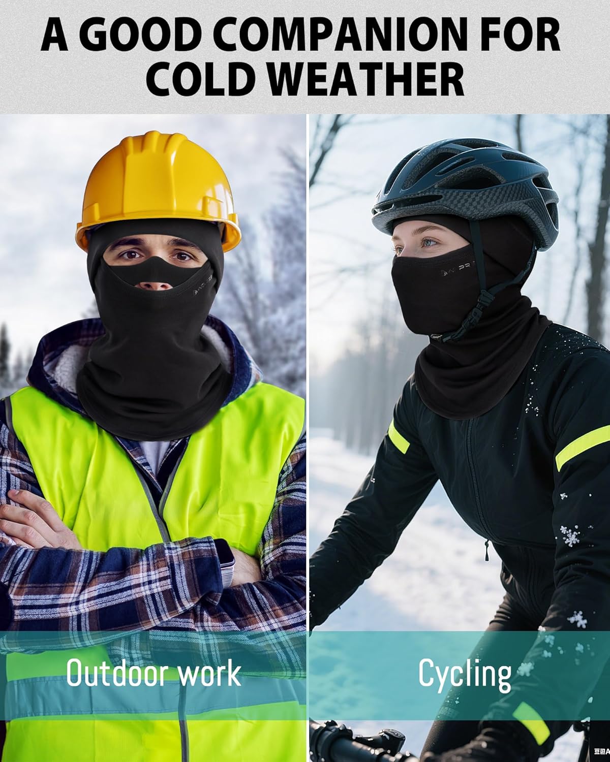 Balaclava Ski Mask for Men & Women, Modal Wool Blend Soft Windproof Face Mask Thermal Winter Full Face Cover for Cold Weather - Image 7