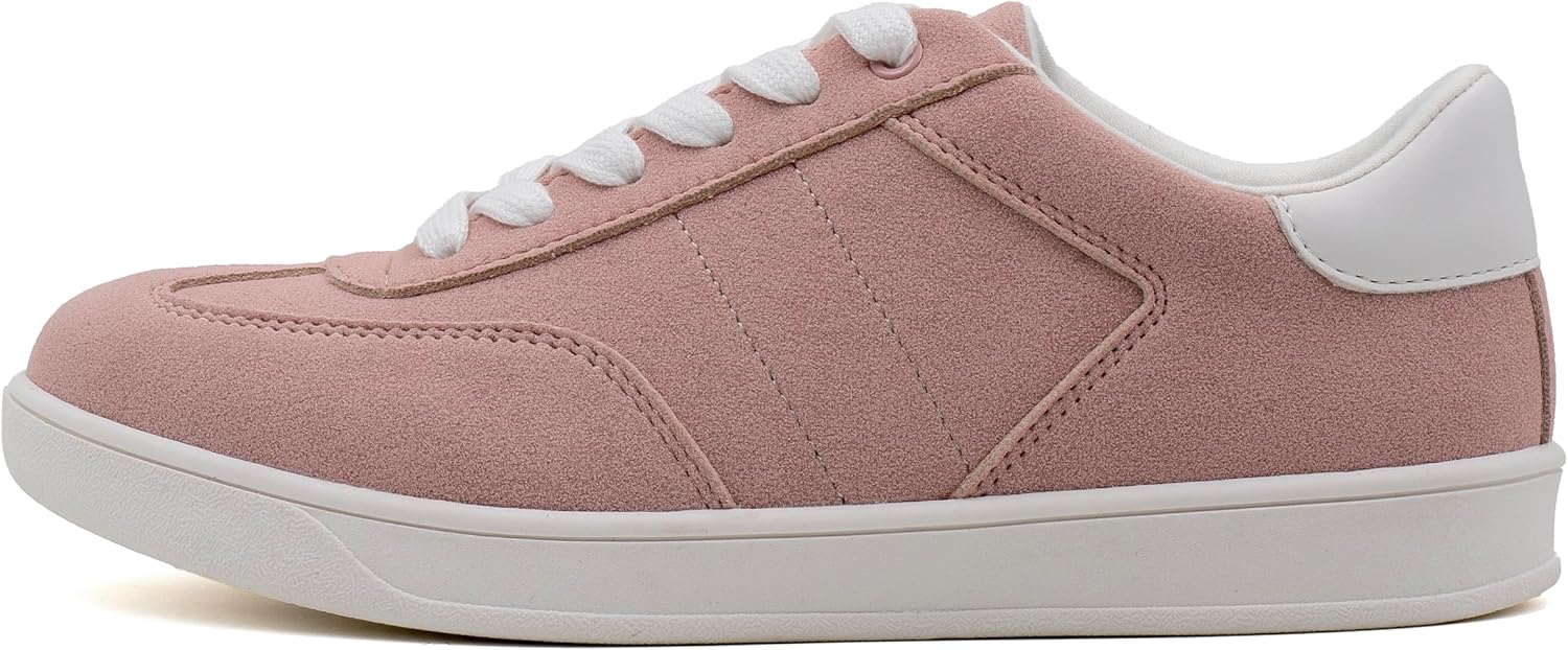 Women's Lace Up Trendy Sneaker Classic Fashion Low Top Walking Shoes - Picture 87 of 109