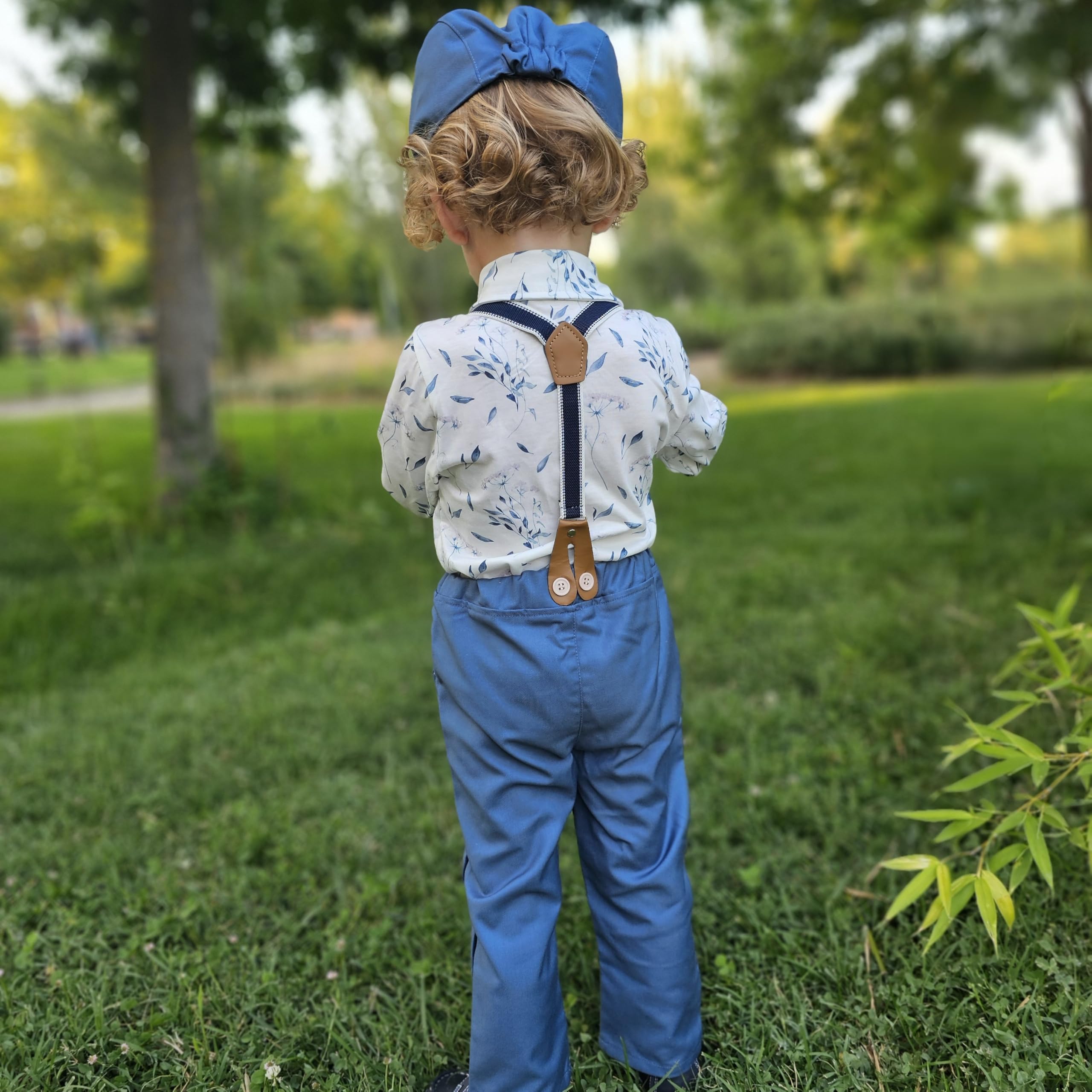Volunoby Bebe Garçon Costume Gentleman, Noeud Papillon Chemise + Pantalon 5 Pièces